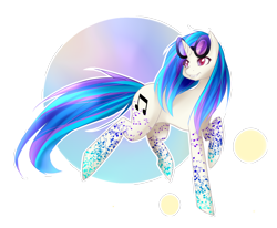 Size: 2284x1883 | Tagged: safe, artist:tsuukiusa, dj pon-3, vinyl scratch, pony, unicorn, rainbow power, rainbow power-ified, simple background, solo, transparent background