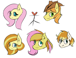 Size: 842x645 | Tagged: safe, artist:kikuthecupcake, braeburn, fluttershy, pegasus, pony, braeshy, female, male, offspring, parent:braeburn, parent:fluttershy, parents:braeshy, shipping, simple background, straight, transparent background