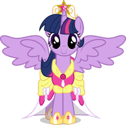 Size: 317x314 | Tagged: safe, artist:canon-lb, derpibooru import, twilight sparkle, twilight sparkle (alicorn), alicorn, pony, big crown thingy, clothes, coronation dress, dress, jewelry, regalia, solo