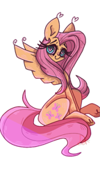 Size: 433x750 | Tagged: safe, artist:motger-mor, fluttershy, pegasus, pony, female, heart eyes, mare, simple background, solo, transparent background, wingding eyes