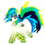 Size: 1008x1008 | Tagged: safe, artist:vanillaswirl6, dj pon-3, vinyl scratch, pony, unicorn, rainbow power, rainbow power-ified, solo