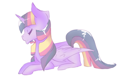 Size: 4144x2571 | Tagged: safe, artist:kittii-kat, derpibooru import, twilight sparkle, twilight sparkle (alicorn), alicorn, pony, prone, rainbow power, solo