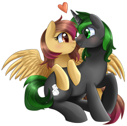 Size: 3942x3902 | Tagged: safe, artist:pridark, oc, oc only, heart, shipping, simple background, transparent background