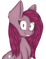 Size: 785x1017 | Tagged: safe, artist:imbirgiana, pinkie pie, earth pony, pony, female, mare, pinkamena diane pie, simple background, smiling, transparent background