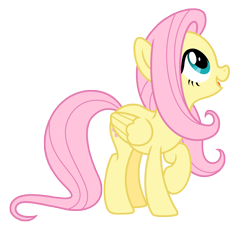 Size: 3613x3308 | Tagged: safe, artist:estories, fluttershy, pegasus, pony, cute, female, high res, looking up, mare, open mouth, show accurate, shyabetes, simple background, smiling, solo, transparent background, vector, wings