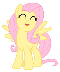 Size: 3092x3704 | Tagged: safe, artist:estories, fluttershy, pegasus, pony, cute, high res, shyabetes, simple background, solo, transparent background, vector