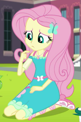 Size: 339x510 | Tagged: safe, screencap, fluttershy, better together, equestria girls, the finals countdown, cropped, geode of fauna, solo