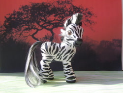 Size: 1280x960 | Tagged: safe, artist:bambikate, zebra, g3, custom, irl, photo, solo, toy