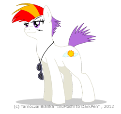 Size: 800x751 | Tagged: safe, artist:inuhoshi-to-darkpen, sunny daze (g3), earth pony, pony, g3, female, g3 to g4, generation leap, mare, solo, sunglasses