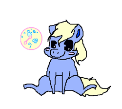 Size: 323x288 | Tagged: safe, artist:midnightxsunx, earth pony, pony, g3, bubblecup, female, mare, sitting, solo, whiteboard