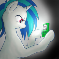 Size: 900x900 | Tagged: safe, artist:darkonix, dj pon-3, vinyl scratch, pony, bipedal, game boy, solo