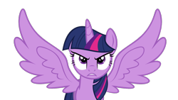 Size: 1280x720 | Tagged: safe, artist:tuppkam1, derpibooru import, twilight sparkle, twilight sparkle (alicorn), alicorn, pony, twilight's kingdom, female, mare, simple background, solo, spread wings, transparent background, vector, wings