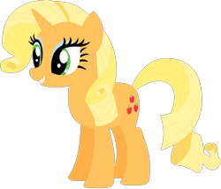 Size: 1024x875 | Tagged: safe, artist:ra1nb0wk1tty, applejack, rarity, earth pony, pony, unicorn, female, mare, palette swap, recolor, simple background, solo, transparent background