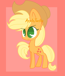 Size: 848x996 | Tagged: safe, artist:rainbowdashswagpony, applejack, earth pony, pony, chibi, solo