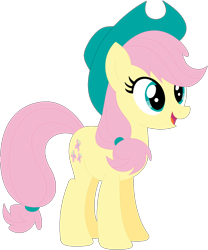 Size: 1024x1229 | Tagged: safe, artist:ra1nb0wk1tty, applejack, fluttershy, earth pony, pony, female, mare, palette swap, recolor, simple background, solo, transparent background