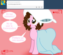 Size: 1236x1076 | Tagged: safe, artist:shinta-girl, oc, oc only, oc:shinta pony, ask, solo, spanish, tumblr