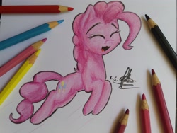 Size: 4128x3096 | Tagged: safe, artist:ironbeastz, pinkie pie, pony, pencil, solo, traditional art