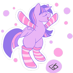 Size: 2000x2000 | Tagged: safe, artist:billysan727, derpibooru import, twilight sparkle, twilight sparkle (alicorn), alicorn, pony, clothes, socks, solo, striped socks