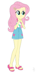 Size: 1468x2885 | Tagged: safe, artist:ilaria122, artist:selenaede, fluttershy, better together, equestria girls, i'm on a yacht, spring breakdown, clothes, cruise outfit, feet, female, geode of fauna, magical geodes, sandals, simple background, solo, transparent background, vector