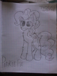 Size: 1200x1600 | Tagged: safe, artist:terminalhash, pinkie pie, pony, graph paper, sketch, solo, traditional art