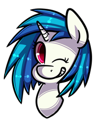 Size: 1280x1570 | Tagged: safe, artist:pinipy, dj pon-3, vinyl scratch, pony, unicorn, bust, portrait, solo, vinyl