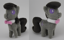 Size: 6140x3891 | Tagged: safe, artist:lyrasplush, octavia melody, earth pony, pony, absurd resolution, bowtie, handmade, irl, photo, plushie, pointy ponies, solo