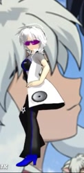 Size: 278x568 | Tagged: safe, dj pon-3, vinyl scratch, human, 3d, humanized, inuyasha, mmd