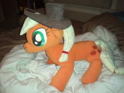 Size: 320x240 | Tagged: safe, artist:nyokokaze, applejack, fleece, irl, photo, plushie, solo