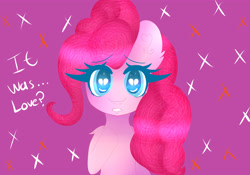 Size: 5000x3500 | Tagged: safe, artist:sweethearts11, pinkie pie, pony, heart eyes, heartbreak, sad, solo, wingding eyes