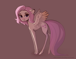 Size: 1951x1513 | Tagged: safe, artist:sarkarozka, butterscotch, fluttershy, pegasus, pony, blushing, floppy ears, looking at you, male, rule 63, simple background, solo