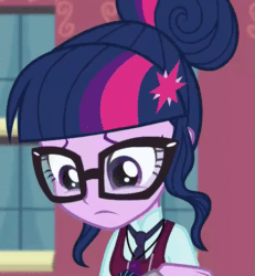 Size: 493x533 | Tagged: safe, derpibooru import, sci-twi, twilight sparkle, equestria girls, friendship games, adorkable, animated, cropped, cute, dork, solo