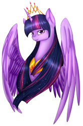 Size: 1801x2725 | Tagged: safe, artist:midfire, derpibooru import, twilight sparkle, twilight sparkle (alicorn), alicorn, pony, new crown, simple background, solo, spread wings, transparent background