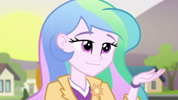 Size: 1280x720 | Tagged: safe, edit, edited screencap, editor:slayerbvc, screencap, princess celestia, principal celestia, equestria girls, friendship games, female, no makeup edit, solo