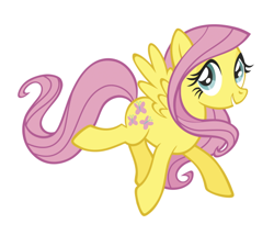 Size: 540x463 | Tagged: safe, fluttershy, pegasus, pony, cute, looking at you, official, official art, shyabetes, simple background, smiling, solo, stock vector, white background