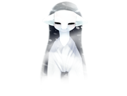 Size: 2000x1500 | Tagged: safe, artist:jakashi, original species, pony, youkai, monochrome, simple background, solo, white background, yuki onna