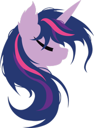 Size: 1280x1750 | Tagged: safe, artist:simonk0, derpibooru import, twilight sparkle, alicorn, pony, bust, eyes closed, lineless, portrait, profile, simple background, solo, transparent background