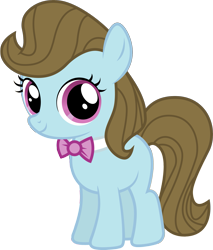 Size: 1693x1991 | Tagged: safe, artist:capt-nemo, beauty brass, earth pony, pony, bowtie, female, filly, foal, simple background, smiling, solo, transparent background