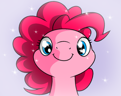 Size: 962x760 | Tagged: safe, artist:pencil bolt, pinkie pie, pony, big eyes, cute, face, female, looking at you, pink, smiling, sparkles