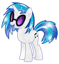 Size: 856x934 | Tagged: safe, artist:digiradiance, dj pon-3, vinyl scratch, pony, unicorn, cutie mark, female, galaxy, hooves, horn, mare, open mouth, simple background, solo, sunglasses, transparent background, vector