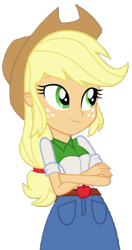 Size: 362x684 | Tagged: safe, artist:fella, applejack, equestria girls, movie magic, spoiler:eqg specials, apple, belt, cowgirl, hat, simple background, solo, transparent background