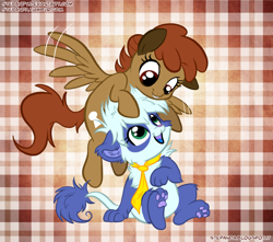 Size: 900x797 | Tagged: safe, artist:stepandy, oc, oc only, oc:pandy, big cat, lion, pegasus, pony, cub, flying