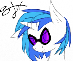 Size: 384x322 | Tagged: safe, artist:godlilly, artist:vehxdragon, dj pon-3, vinyl scratch, pony, unicorn, solo