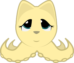 Size: 2029x1731 | Tagged: safe, artist:cinderfall, fluttershy, original species, cat ears, request, simple background, solo, species swap, squidpony, transparent background, vector