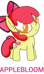 Size: 261x436 | Tagged: safe, artist:lucarioknight1999, apple bloom, backwards cutie mark, cutie mark, simple background, solo, the cmc's cutie marks, white background