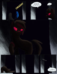 Size: 1024x1325 | Tagged: safe, artist:fox-moonglow, dj pon-3, vinyl scratch, pony, unicorn, comic:octavia's aria, comic, shadow, solo