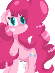 Size: 960x1280 | Tagged: safe, artist:vivifofinha, pinkie pie, pony, simple background, solo, white background