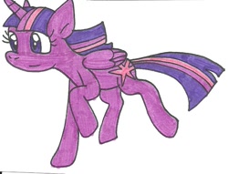 Size: 728x556 | Tagged: safe, artist:cmara, derpibooru import, twilight sparkle, twilight sparkle (alicorn), alicorn, pony, solo, traditional art