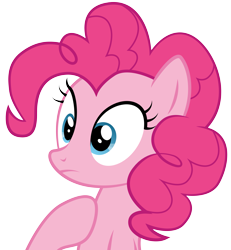 Size: 5163x5591 | Tagged: safe, artist:silentmatten, pinkie pie, earth pony, pony, absurd resolution, simple background, solo, transparent background, vector, when she doesn't smile