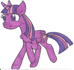 Size: 700x667 | Tagged: safe, artist:cmara, derpibooru import, twilight sparkle, twilight sparkle (alicorn), alicorn, pony, solo, traditional art