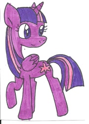 Size: 513x711 | Tagged: safe, artist:cmara, derpibooru import, twilight sparkle, twilight sparkle (alicorn), alicorn, pony, solo, traditional art